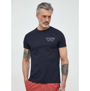 Tommy Hilfiger pánské modré tričko Brand